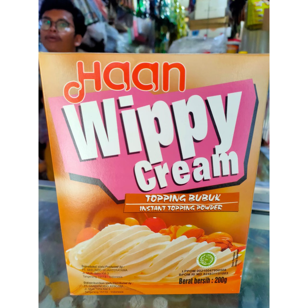 

Haan Wippy Whippy Whipped Whip Whipping Cream Topping Bubuk 200 gram