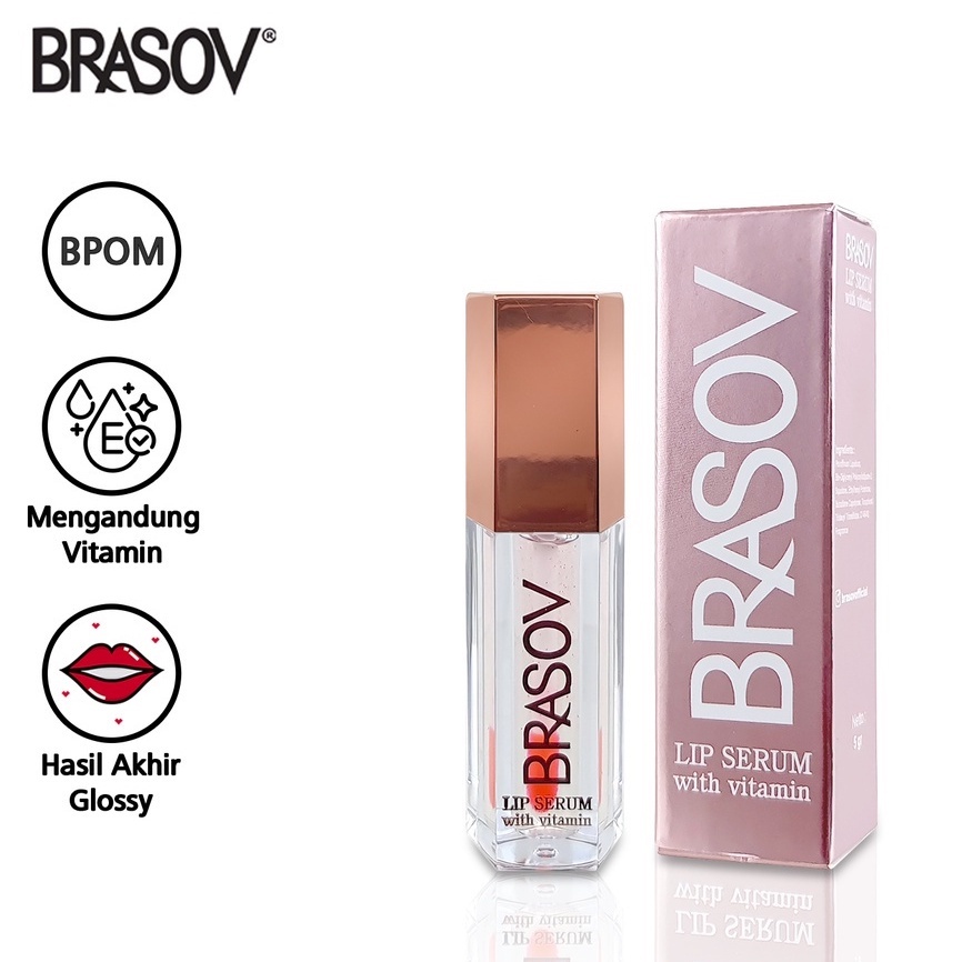 BRASOV Lip Serum With Vitamin - Serum Bibir Brasov 5gr | Lip serum Pencerah dan Vitamin Bibir