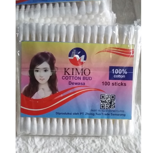 COTTON BUD KIMO PERLUSIN 12 PAK  isi 100stik