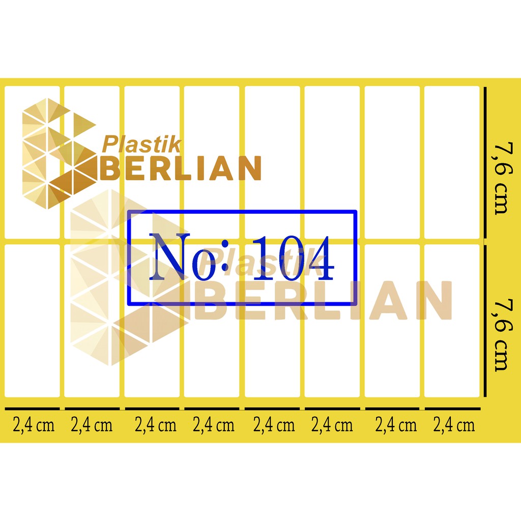 

Label 104 Sticker Undangan (160 label/pack) 2,3 x 7,6 cm