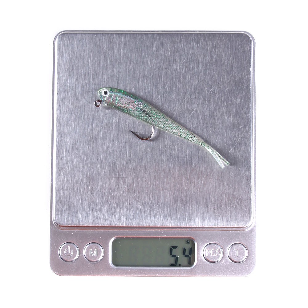 Hengjia 5pcs / lot Umpan Pancing Tiruan Bentuk Ikan 7.5cm / 5g Bahan Silikon