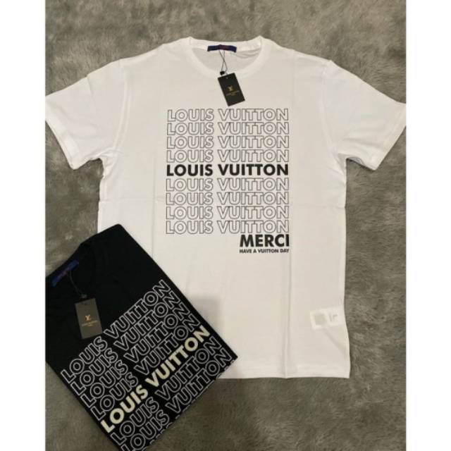 T-SHIRT LV MERCI BLOCK KAOS HYPEBEAST UNISEX MIRROR QUALITY