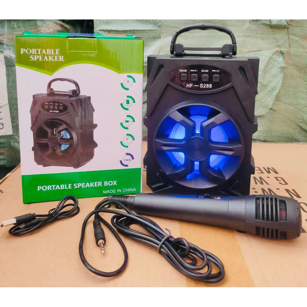 Speaker Bluetooth Karaoke S288 Wireless Speaker Termurah