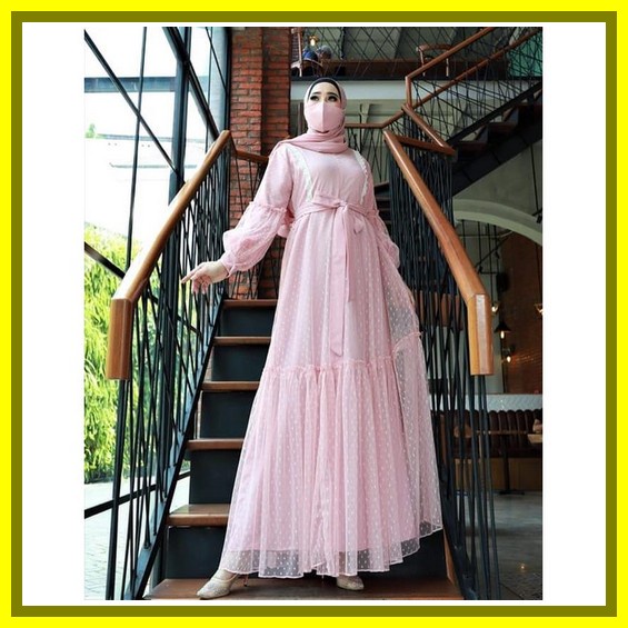 Pakean Pakaian Pkean Baju Gamis Wanita Terbaru 2022 Terlaris Agoda Set By A&L Navy Hitam Tiara Maxy 