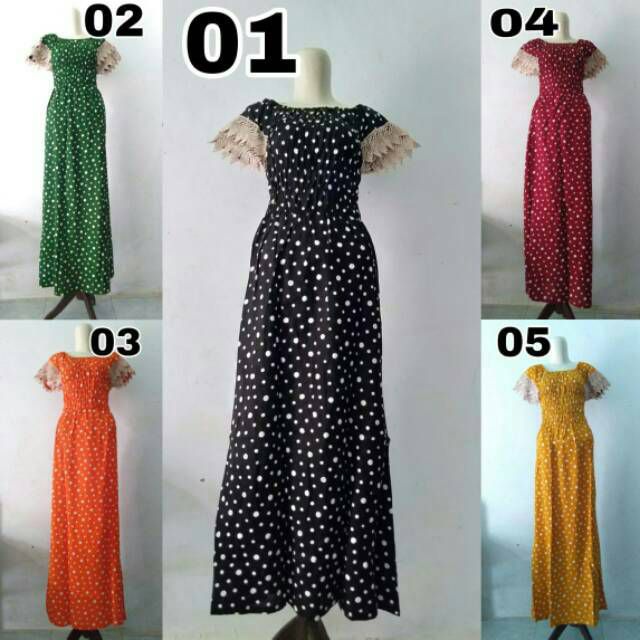 Daster polkadot murah/Daster renda arabian murah / daster semok renda arabian / daster semok renda
