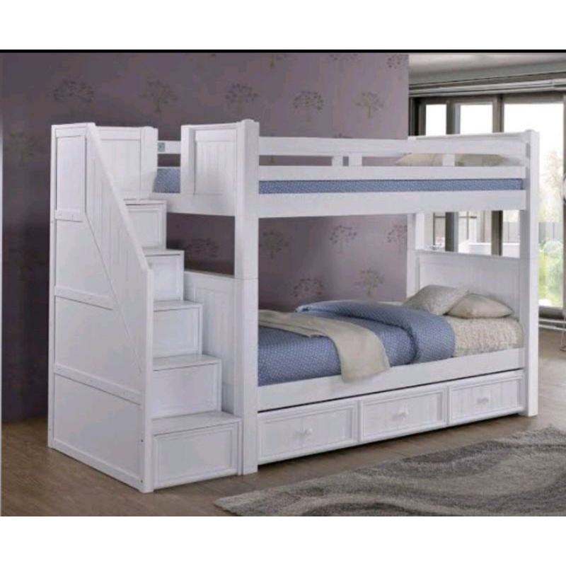 Tempat tidur tingkat anak || tempat tidur minimalis tingkat || alkafurni