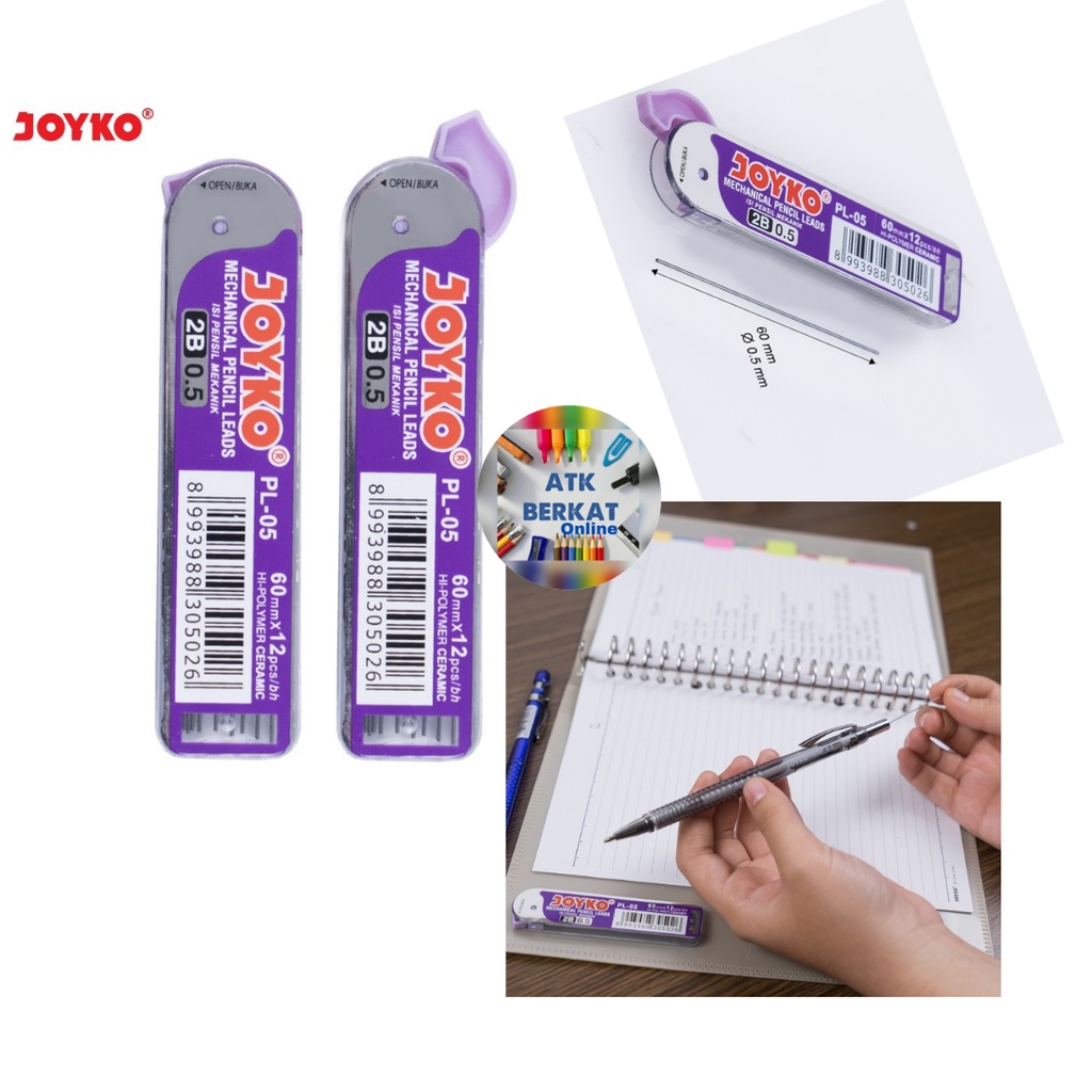

Isi Pensil Mekanik Joyko Pencil Lead 2B / 0.5 mm