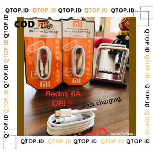 Kabel Data Original Redmi 6A Fastcharging White series [QTOP.ID]