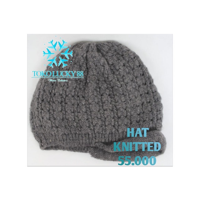 Hat Knitted Topi Rajut Wool Hat Knitted