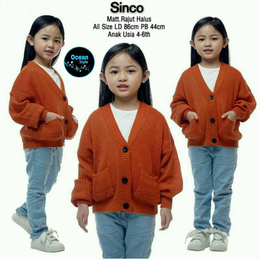 Cardi Anak Polos Cardigan Anak Perempuan Remaja Baju Outer Anak Tanggung