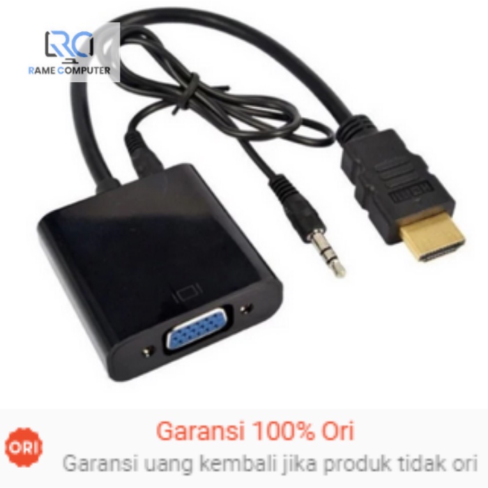 HDMI to VGA + Audio Converter Video Adapter / Kabel Konverter Adaptor