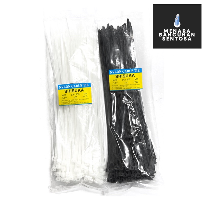 Kabel Ties 3.6 x 250 mm (25cm) / Kabel Tis Tali Sabuk Pengikat (Isi 100)