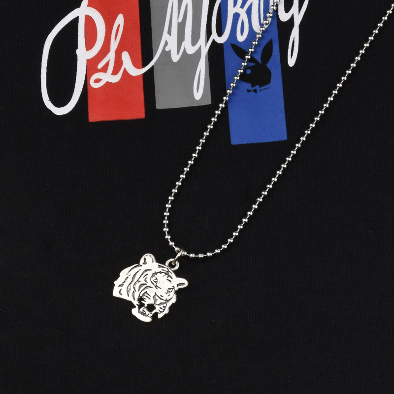 Kalung Liontin Gaya Hip Hop Warna Silver Untuk Unisex