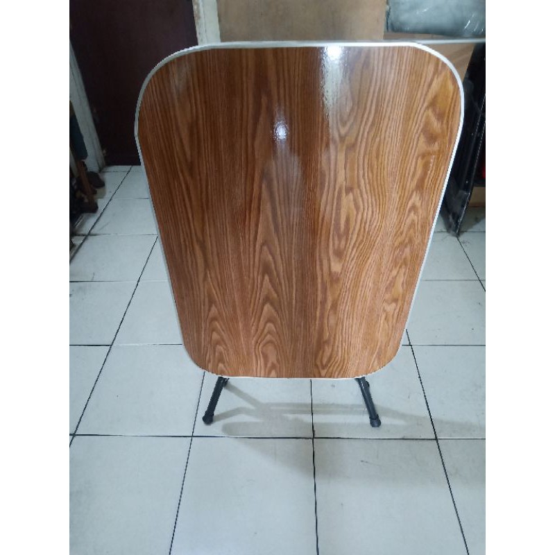 Meja Lipat Kayu kaki besi