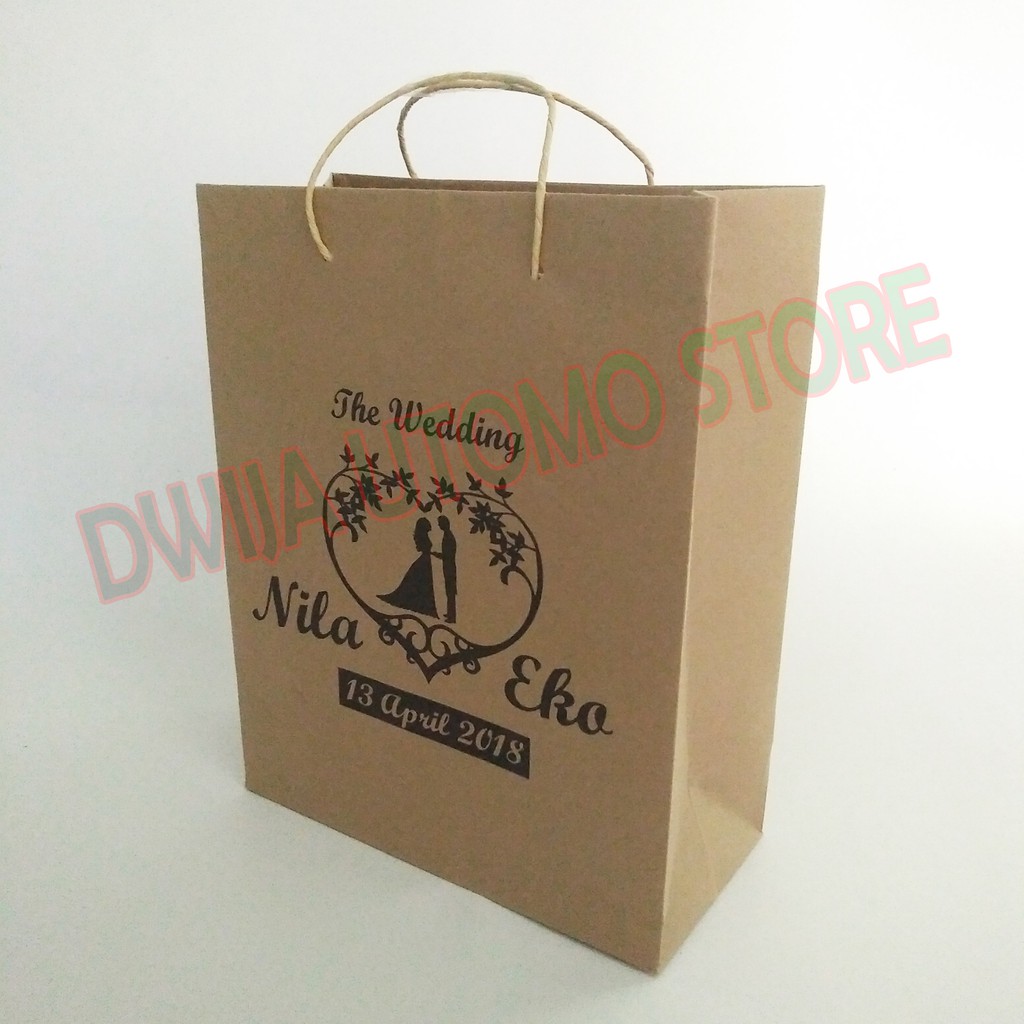  Paper  Bag  Sablon  Paperbag Sablon  Tas Kertas Coklat 