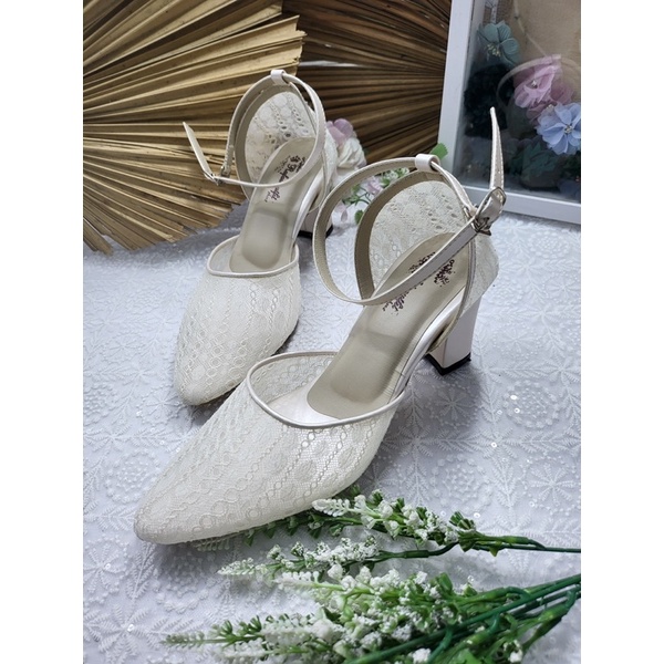 sepatu Rafaizoutfit nataly wrna broken white tinggi 7cm tahu