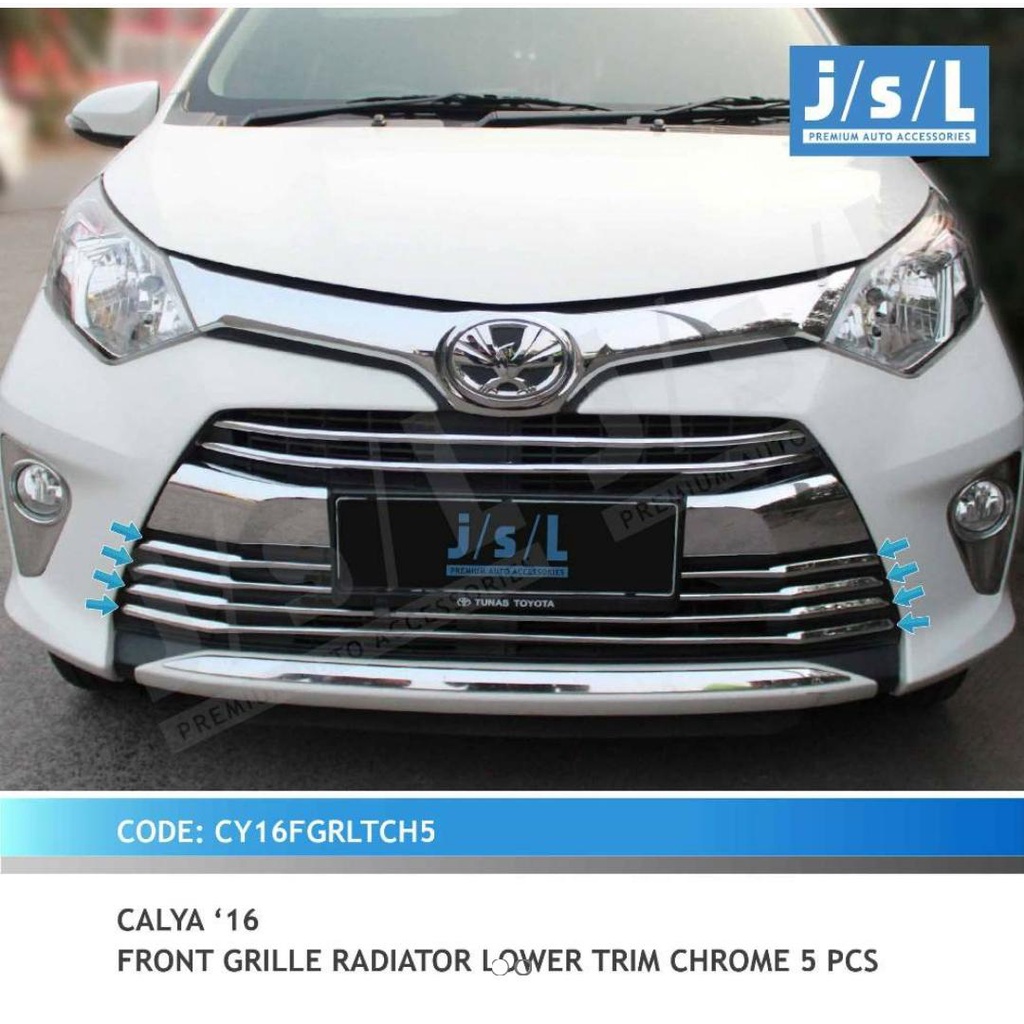 Calya Grill Radiator/Front Grille Radiator Lower Trim Chrome JSL