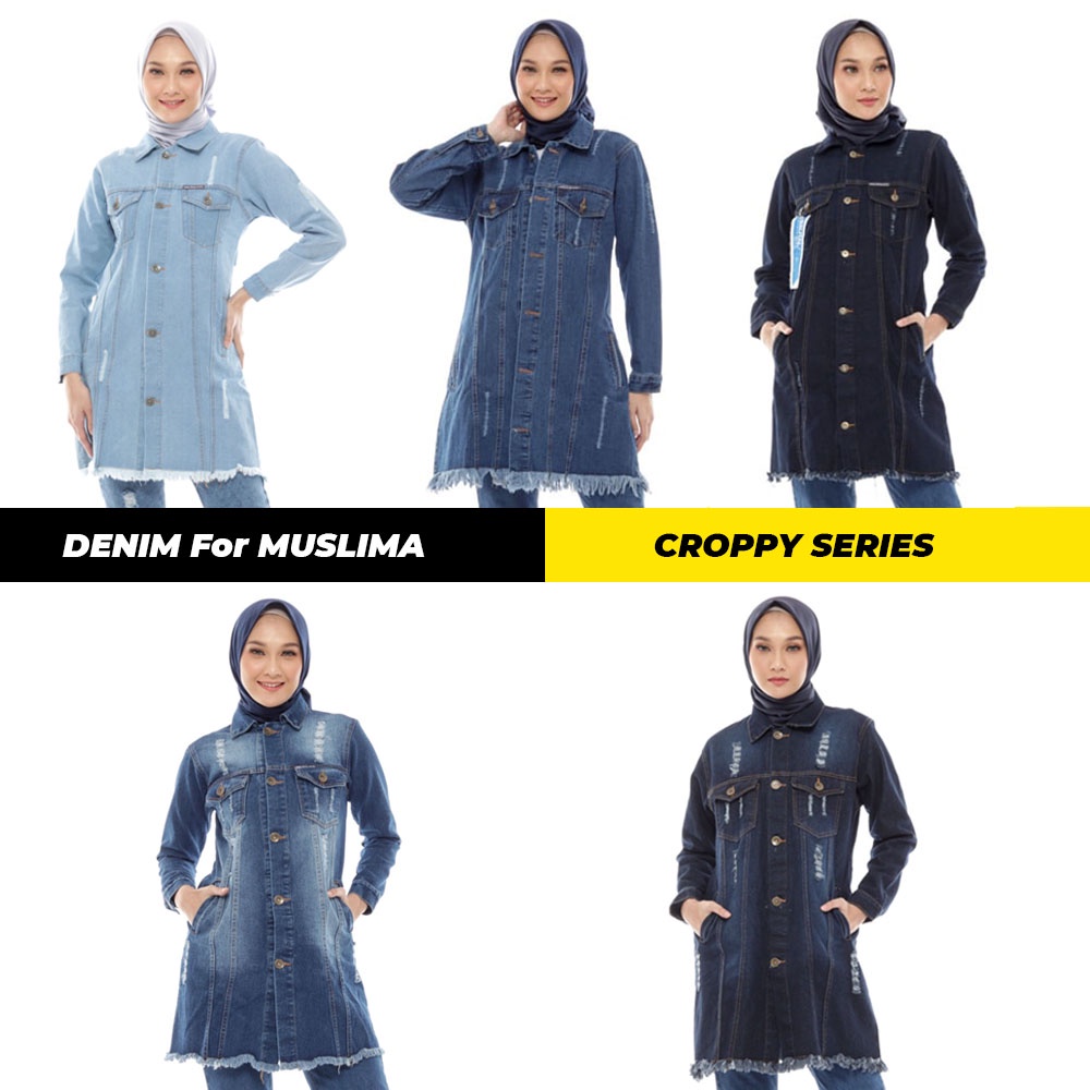 JAKET DENIM MUSLIMAH / JAKET LEVIS MUSLIMAH / JAKET JEANS MUSLIMAH CROPPY SERIES