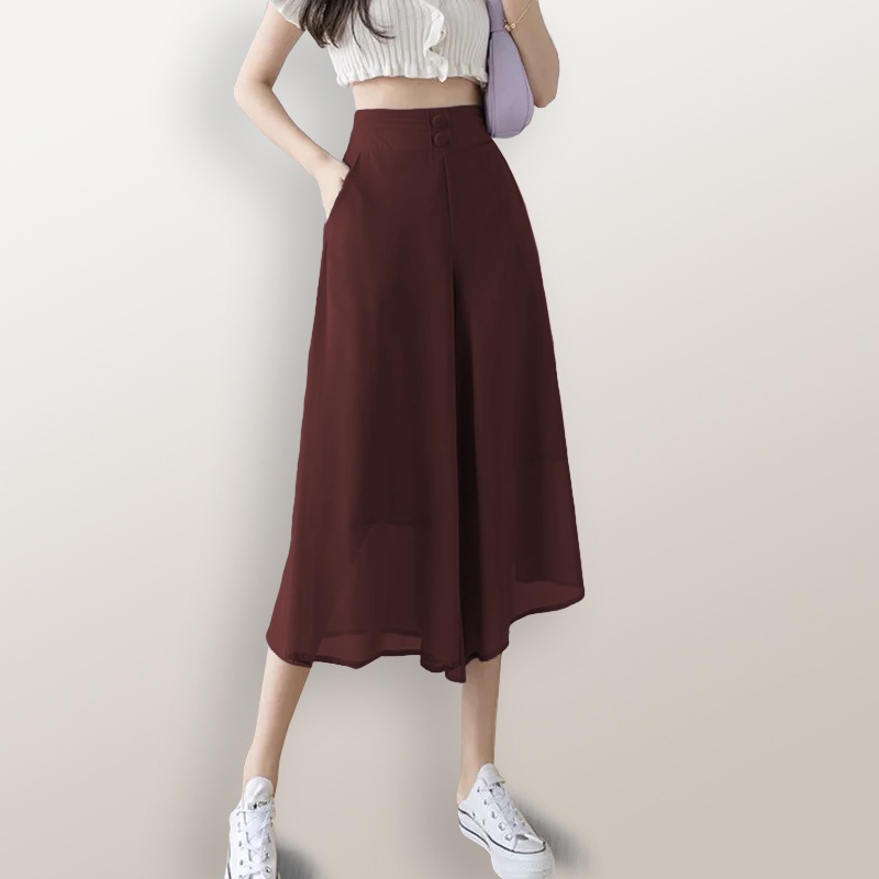 Celana Sifon Casual wanita gaya korea model terbaru - XSHOP Ruth Pants