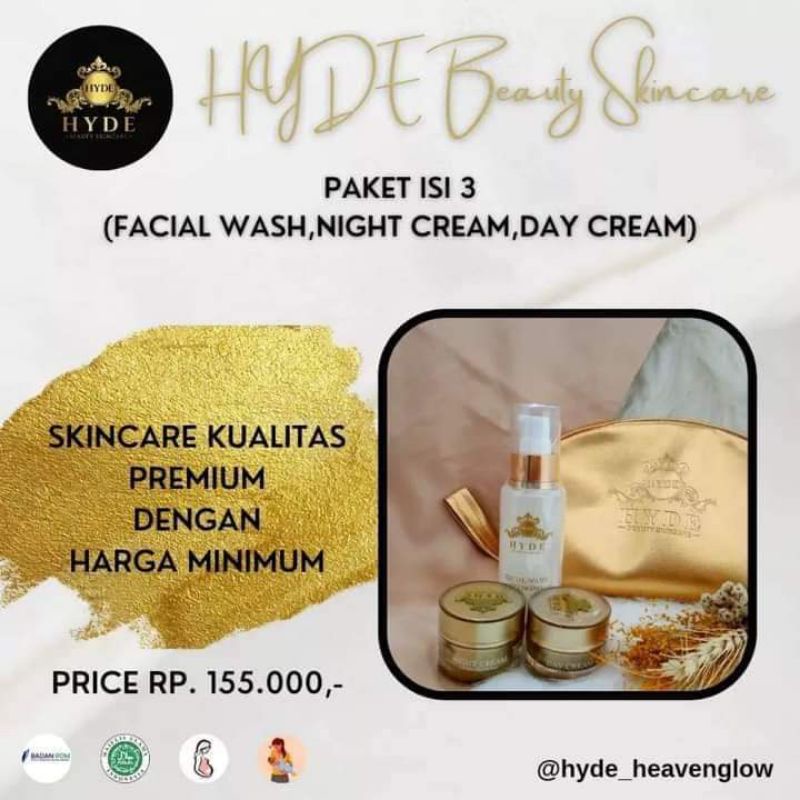 HYDE BEAUTY SKINCARE / PAKET ISI 3 / HYDE SKINCARE