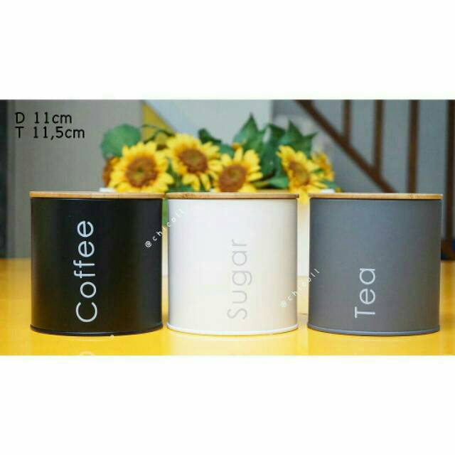 Toples kaleng. Toples gula kopi teh. Toples unik. Toples shabby. Toples kaleng