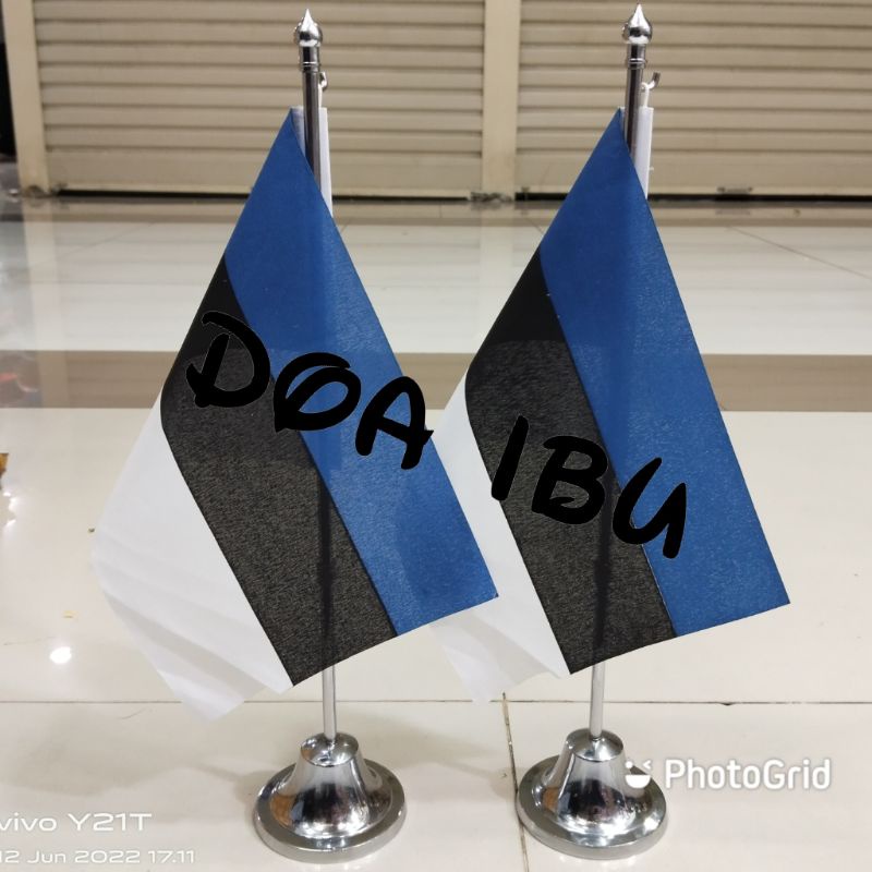 

best seller tiang stenlis meja+bendera ESTONIA ready stock
