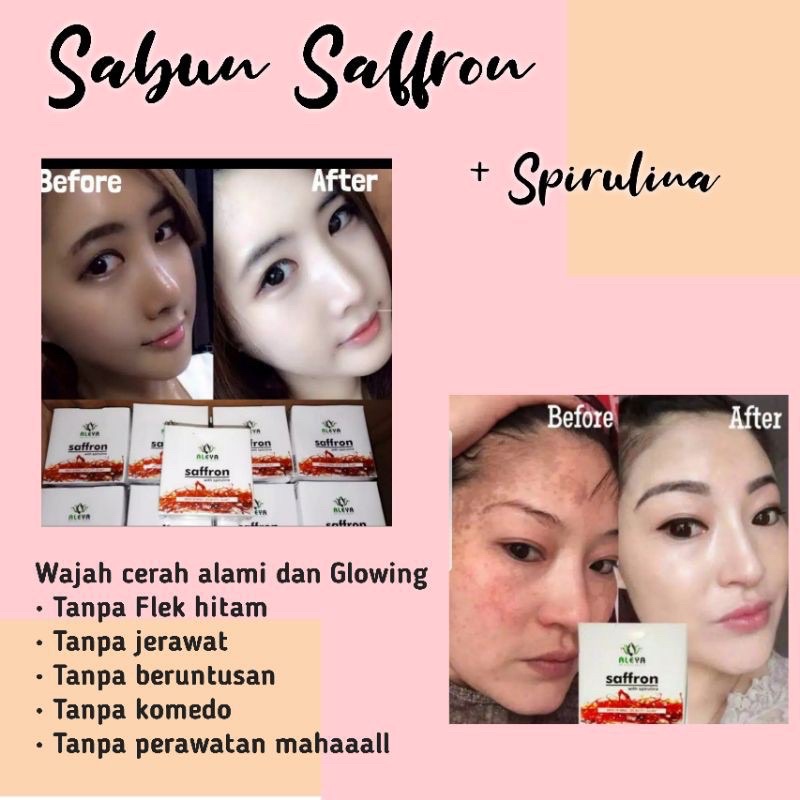 Sabun batang saffron safron aleya 100% ASLI ORIGINAL