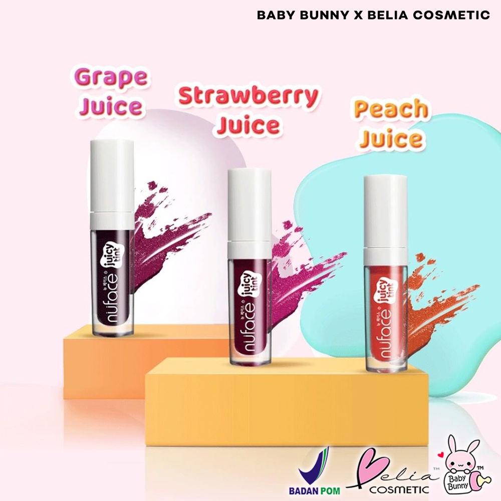 ❤ BELIA ❤ NUFACE Lip Cream &amp; Tint Series | Matte | Juicy LipTint | Kosmetik Bibir | Korean Series | Grape Strawberry Peach Juice Korea Namsan Jeju Gangnam Nami Incheon Donghae Busan Ulsan Seoul Daegu Itaewon | BPOM