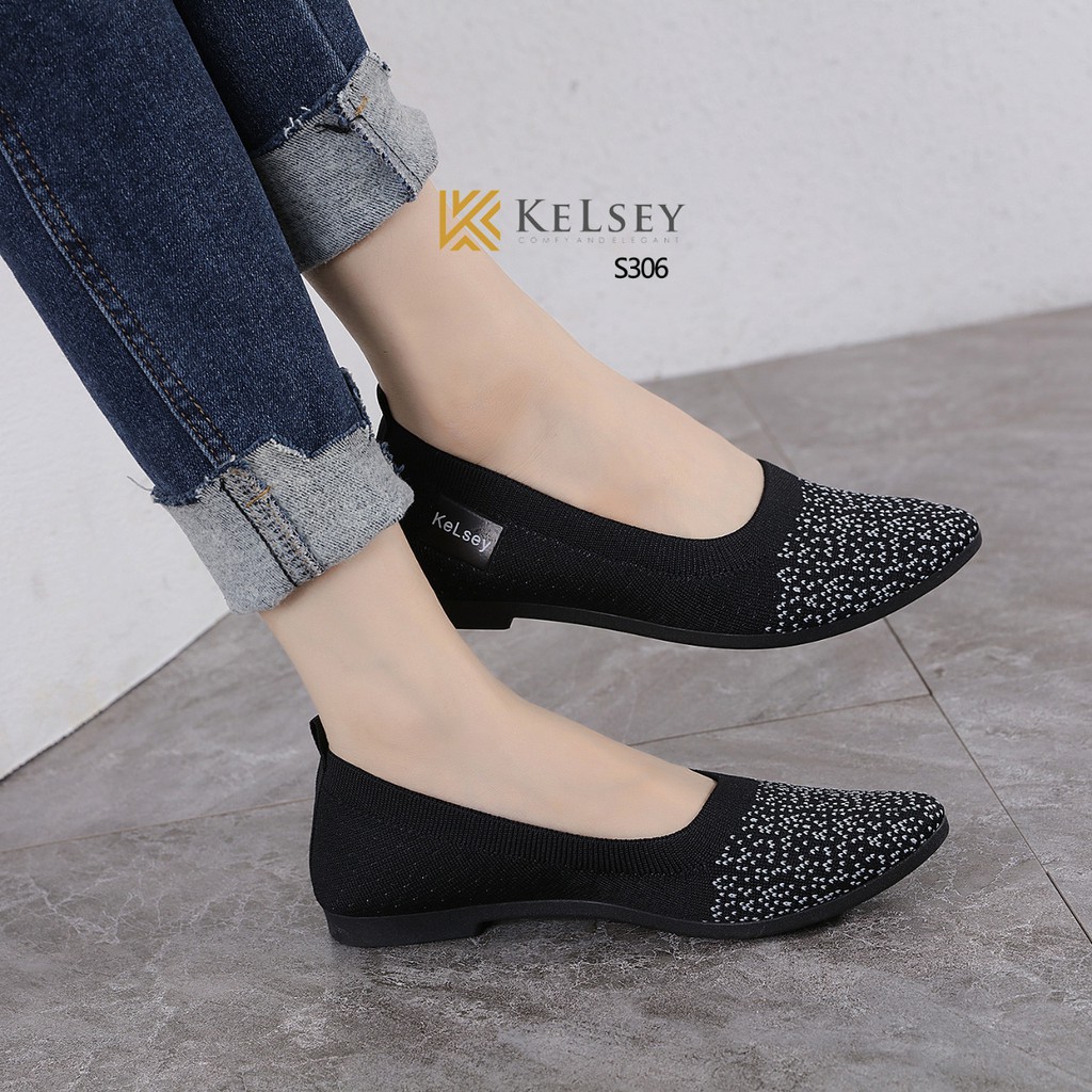 Kelsey Sepatu  Slip On Wanita  / Sepatu Flat Wanita S306 (3PSG 1KG)