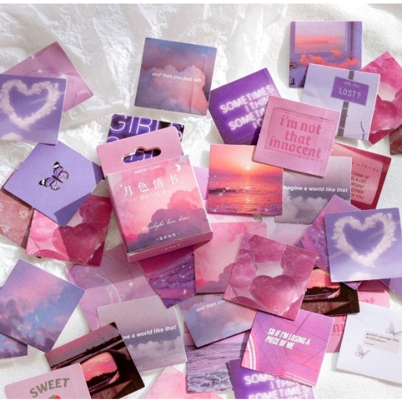 

1 PCS Sticker pink Aesthetic/sticker scrapbook decoration