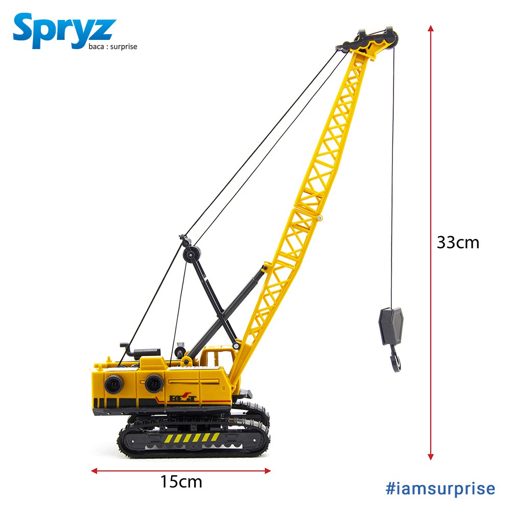 Spryz Construx 1:55 Crane Mainan Miniatur