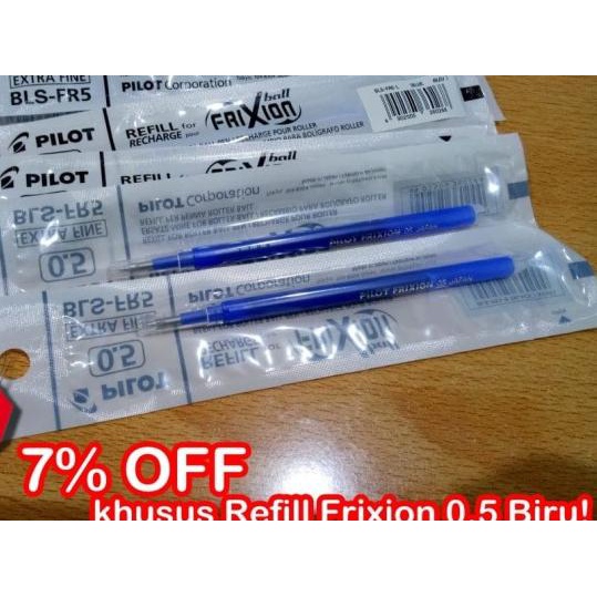 

☻ PROMO!! LIMITED STOCK!! Refill Isi Pulpen Frixion Pilot 0.5 BIRU ➴