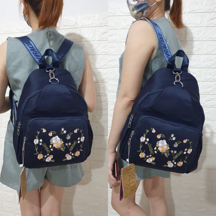 PROMO TAS RANSEL/BACKPACK CHIBAO BORDIR BUNGA CB186 4RES T415T