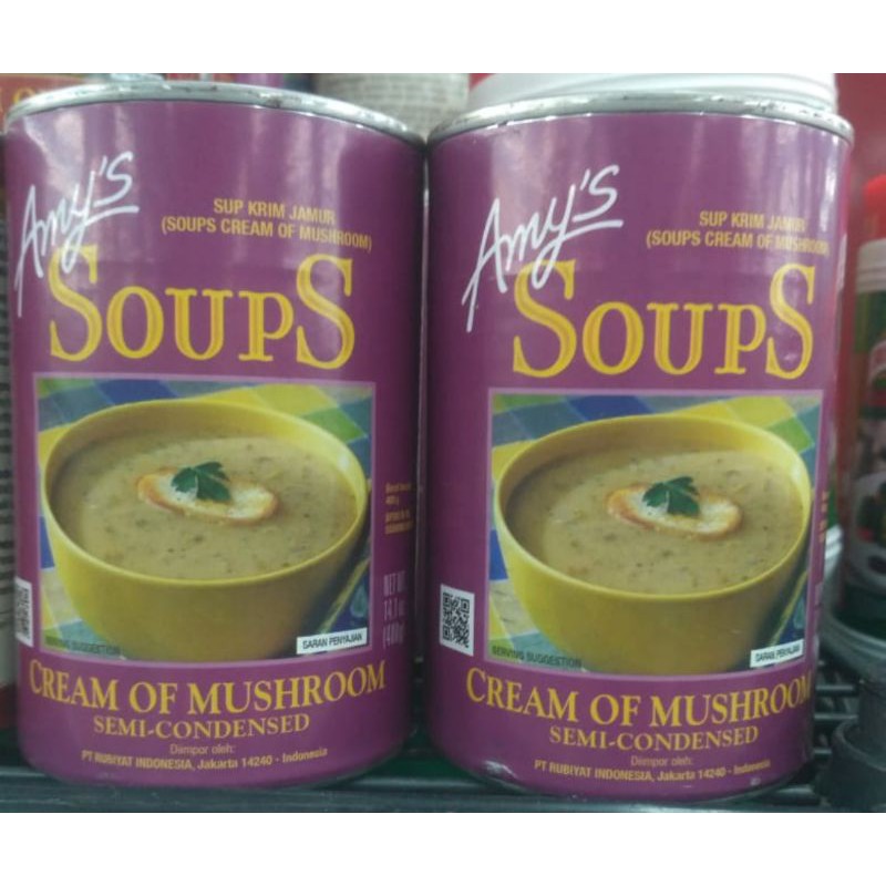 

AMYS SOUPS CREAM OF MUSHROOM 400GR