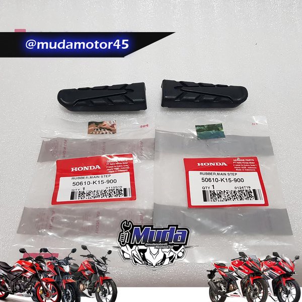KARET FOOTSTEP CBR150R CB150R CB150X KIRI KANAN PIJAKAN DEPAN 50610-K15-900 RUBBER MAIN FOOT POSTEP 