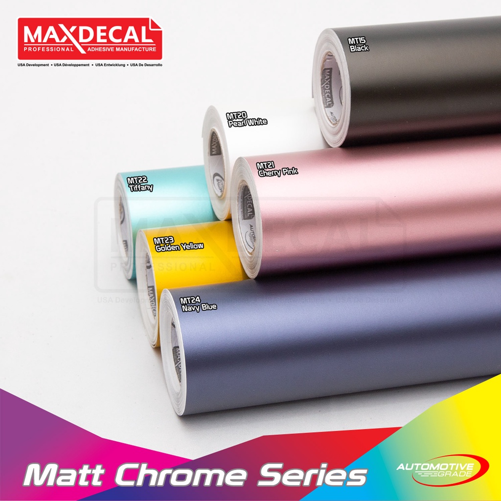 MAXDECAL 9500 MT Chrome Matte Doff Metalik Premium Car Wrap [METERAN]