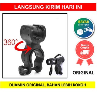 BRACKET HOLDER SENTER SEPEDA CLAMP LAMPU POLICE MOUNTING 360 DERAJAT image Dilihat 2 kali Berat 80