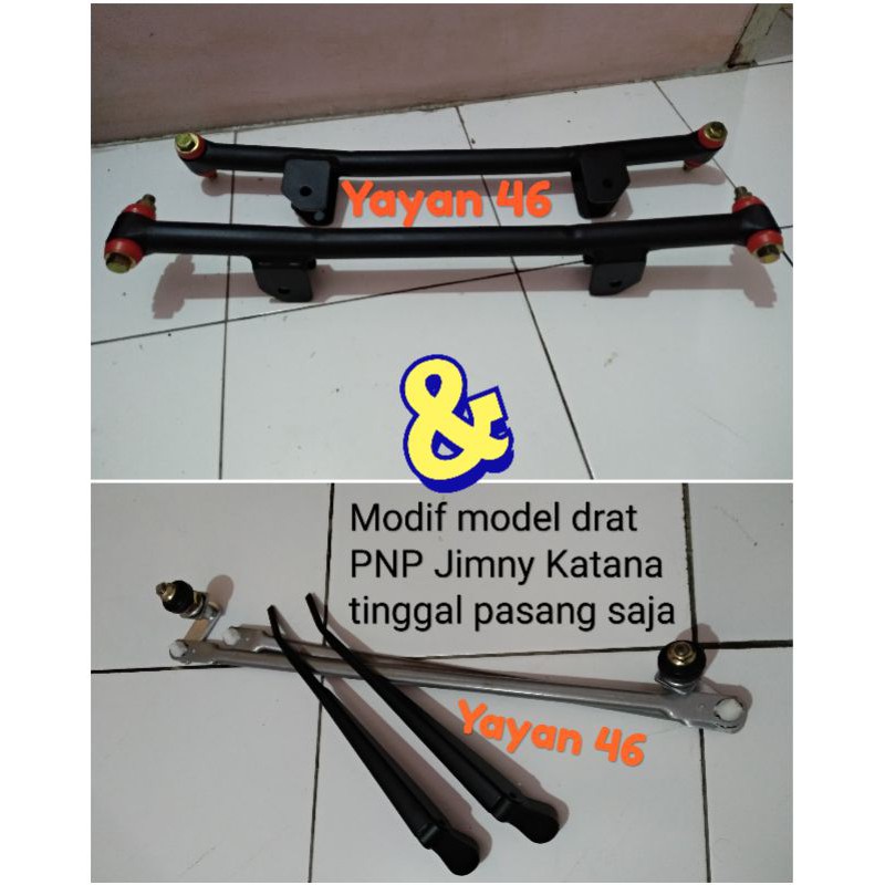 Adaptor Shockbreaker Support Shock dan Wiper Link + Wiper arm 1 Paket PNP Jimny Katana