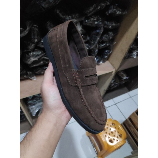 FELIX BLACK Sepatu Slip On Pria Sepatu Pria Casual Original Kulit Suede Slop Santai Selop Kantor Formal Kondangan