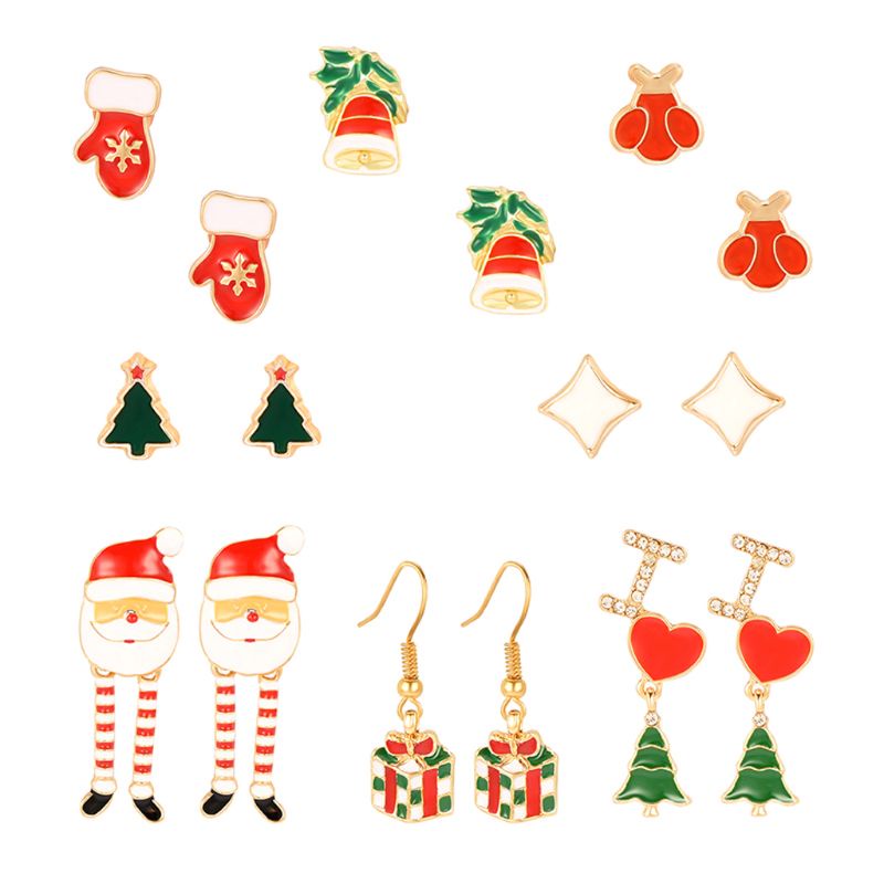 SIY  9 Pairs Women Christmas Earring Studs Christmas Gifts for Girls Holiday Jewelry