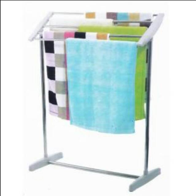 RAK JEMURAN HANDUK SERBAGUNA MOBILE TOWEL RACK