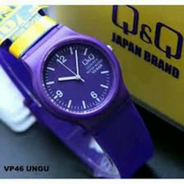 (Terima cod)Jam Tangan Wanita Q&amp;Q Jelly Warna Strap Rubber(Dikirim Dari Jakarta)