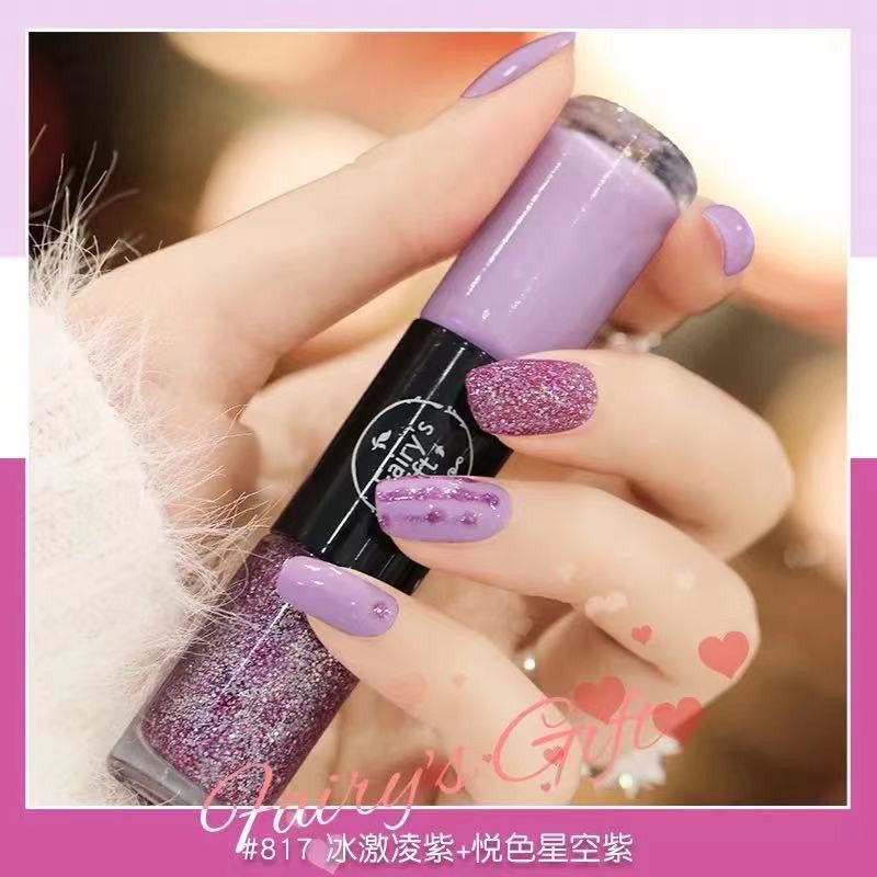 Bundara.id Ko-405 Premium Kutek warna cantik kutek 2in1 Gift spark nail polish Fairys non peel off