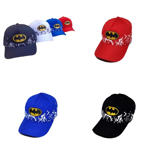 Topi Anak Baseball Model Super Hero Batman Laki Laki Usia 3 - 7 Tahun