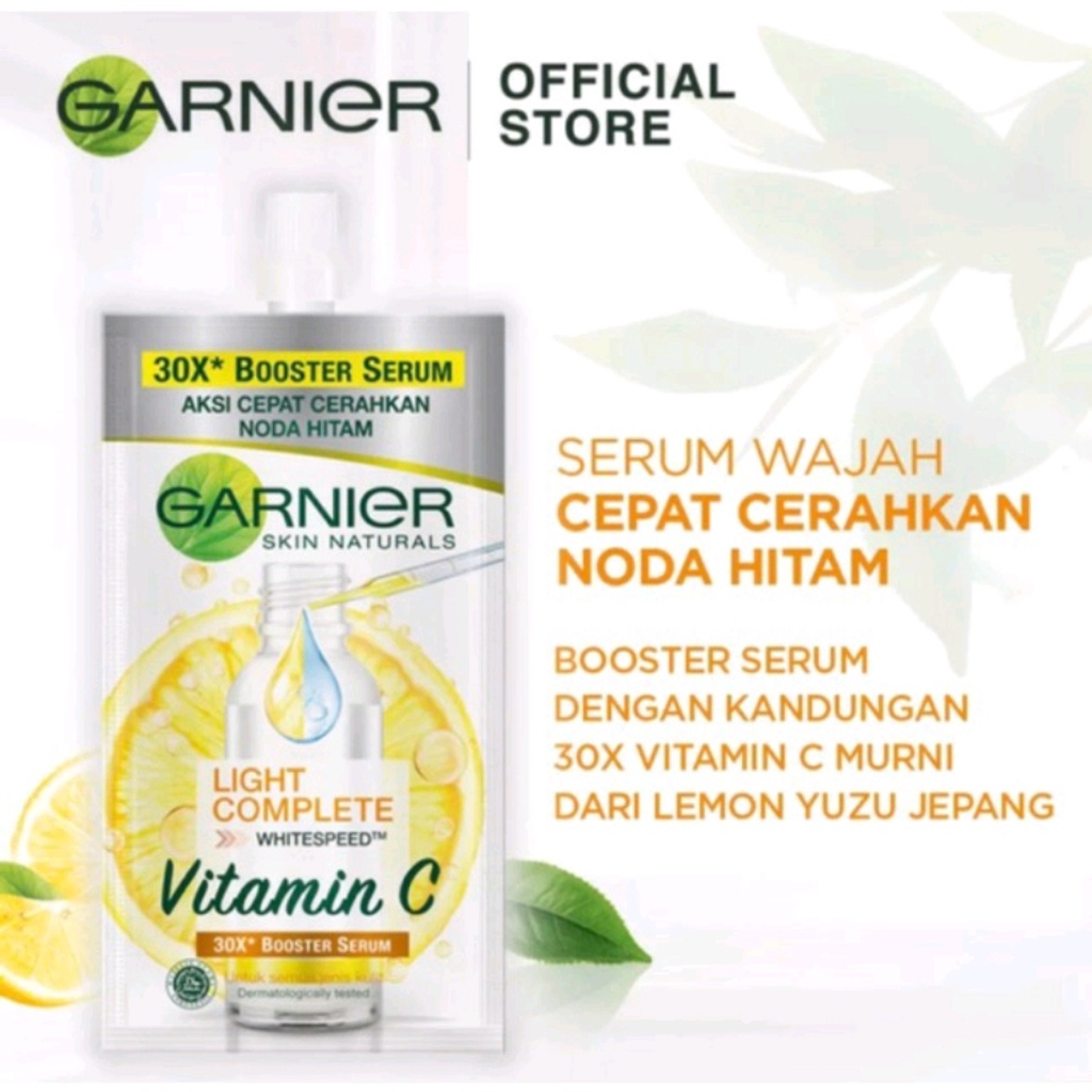 GARNIER Light Complete / Bright Complete Vitamin C 30X Booster // Anri Acne Serum 7,5mL Sachet