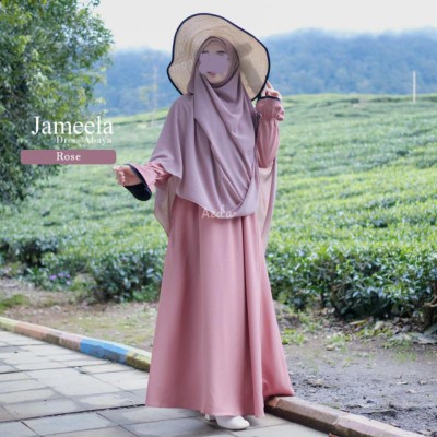 Set Gamis Amora Batik & Flowers By Azda Free Cadar / Set Gamis Motif Rayon Viscose Premium