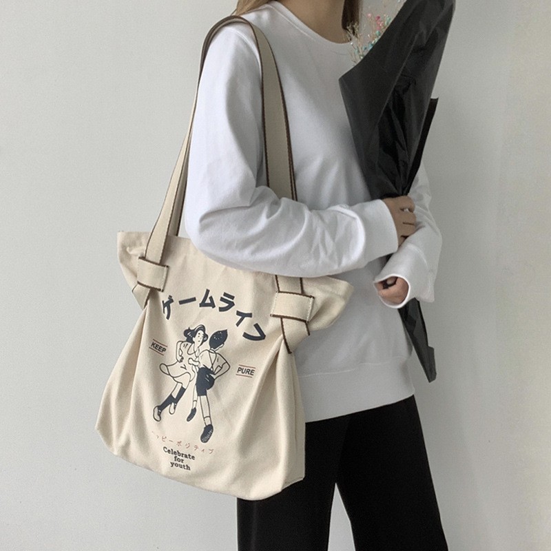 TC-30 tas kanvas canvas wanita jepang bahu shoulder bag japan youth