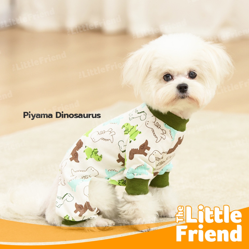 Baju Tidur Piyama Pajamas Kucing Anjing Model Jumpsuit Kartun Lucu