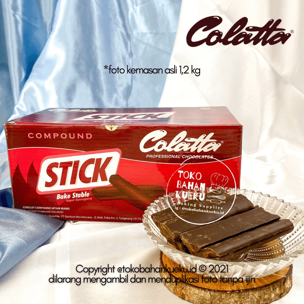 

COLATTA Chocolate Stick Compund 600 gr Cokelat Coklat Bake Stabel