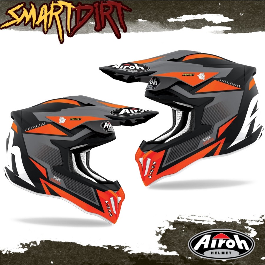 HELM CROSS AIROH STRYCKER AXE ORANGE MATT